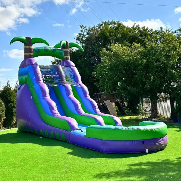 16 Purple Tropical Inflatable Water Slide Rental Midland