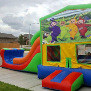 Large Combo Rainbow Inflatable Bounce House Jumper
